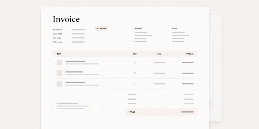Concept preview of Billhead showing a sample invoice layout